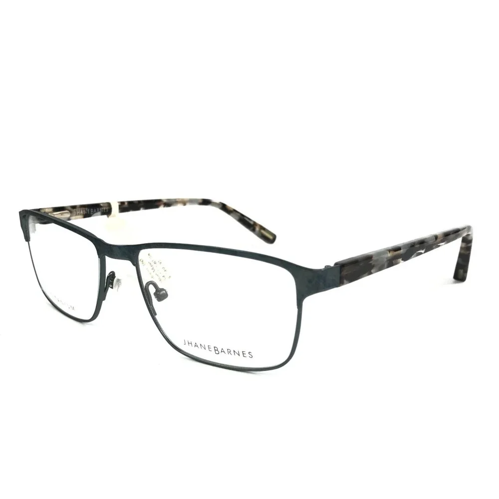 Jhane Barnes Eyeglasses Frames Uniform BL Blue Tortoise Rectangle 54-17-140